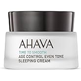 AHAVA Age Control Even Tone Sleeping Cream - Nourishing Night Cream to Brighten, Hydrate & Even Out the Skin Overnight & Reduce Wrinkles, with Exclusive Osmoter, Niacinamide & Jojoba Oil, 1.7 Fl.Oz