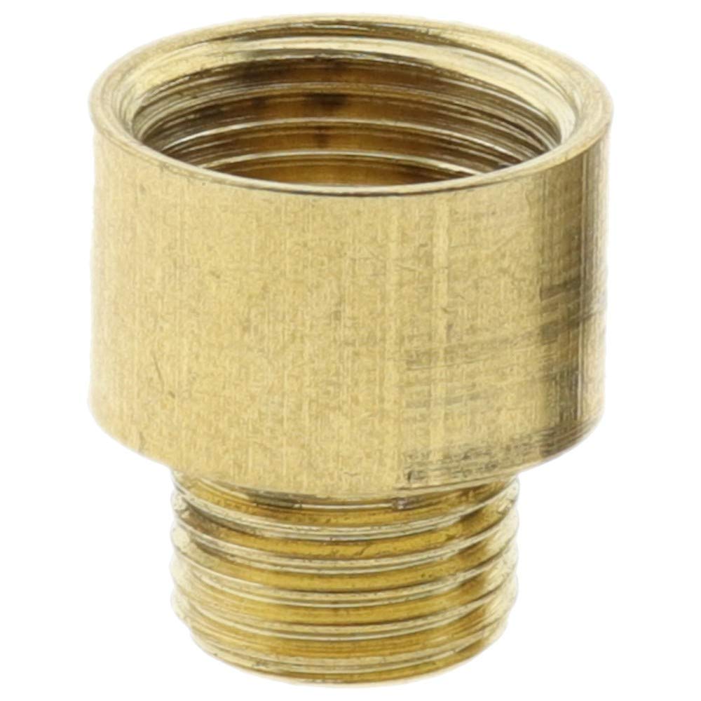 Lampholder-Adapter Convert 1/2" to 10mm Thread in Raw Brass
