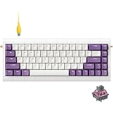 KBDcraft 02Lilith 65% 5.5&deg; Ergonomic Mechanical Keyboard, Lego-Compatible Case, Gasket Mount, Wired Hot-Swappable Keyboard, RGB, Linear Switch, QMK/Vial for Win/Mac, White (Lilith Q 65%)