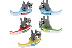GLSTOY 5pcs Narrow Non-Stick Roller Presser Foot Set for Flat Bed and Industrial Sewing Machines – Sturdy