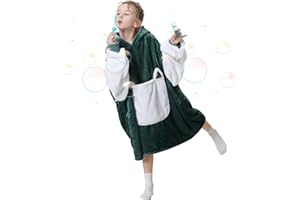 Aemilas Wearable Blanket Hoodie for Kids 6-12 Comfort Oversized Hoodies Blanket Sweatshirt Birthday Gifts, One Size Fits All