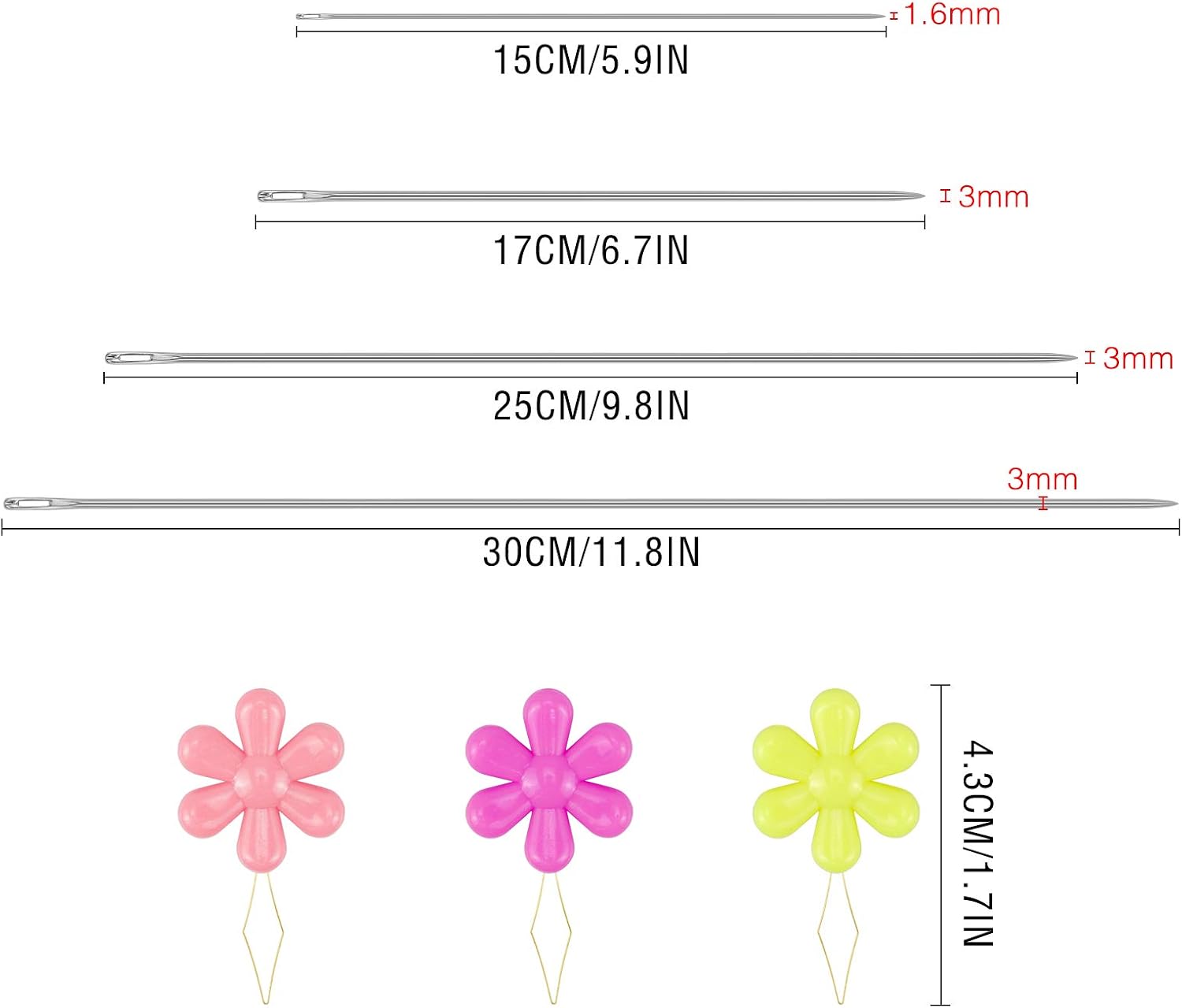 Homgaty 8 Pieces Upholstery Needle Long - Image 3