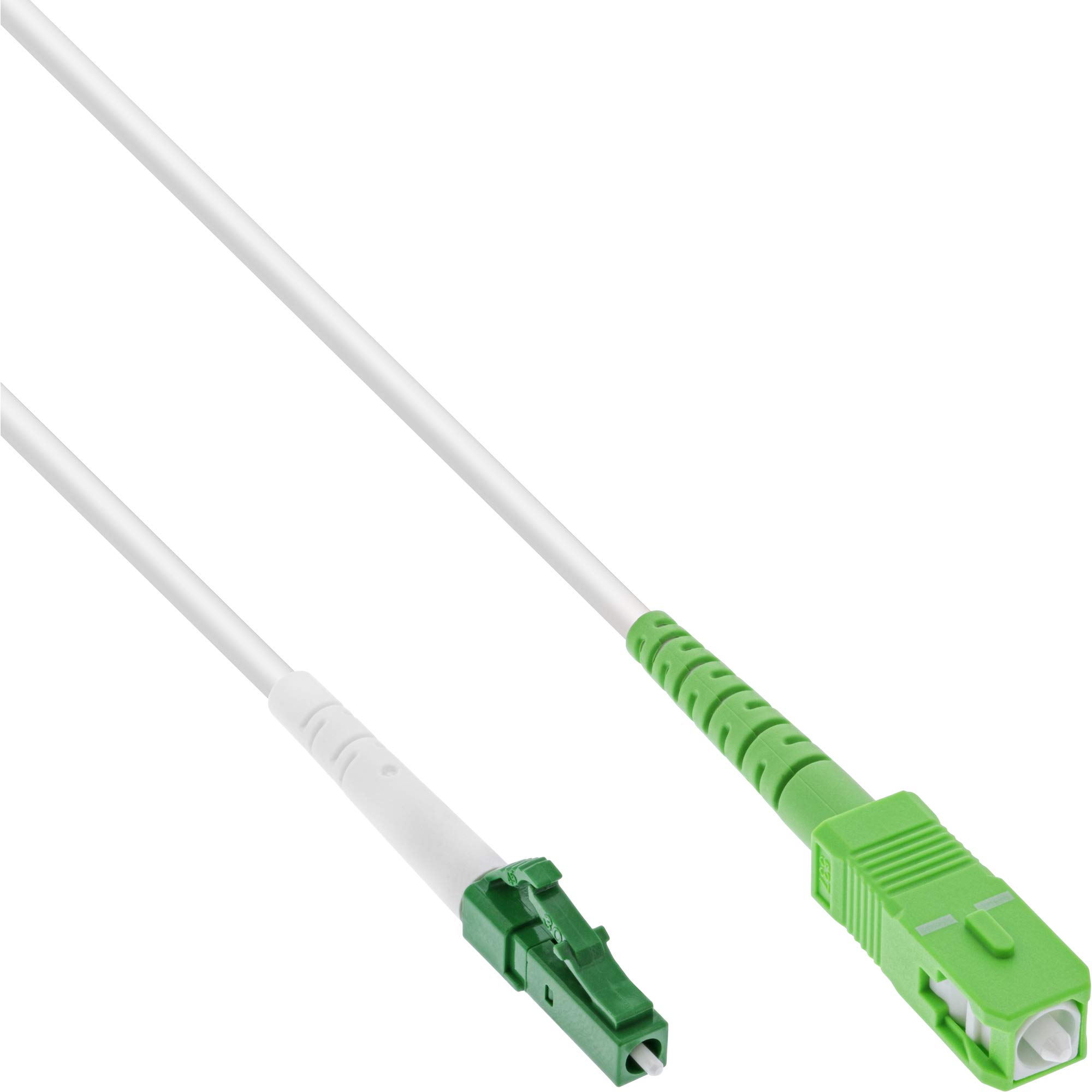 InLine® LWL Simplex Cable, FTTH, LC/APC 8° to SC/APC 8°, 9/125µm, OS2, 20 m