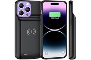 ICATCHY Battery Case for iPhone 14/13/12 Pro Max，14 Plus（6.7 inch）7000mAh,Qi Wireless Charging,Wired Headset,Sync-Data Supported, Extended Rechargeable Charger Case for iPhone 14/13/12 Pro Max, iPhone 14 Plus