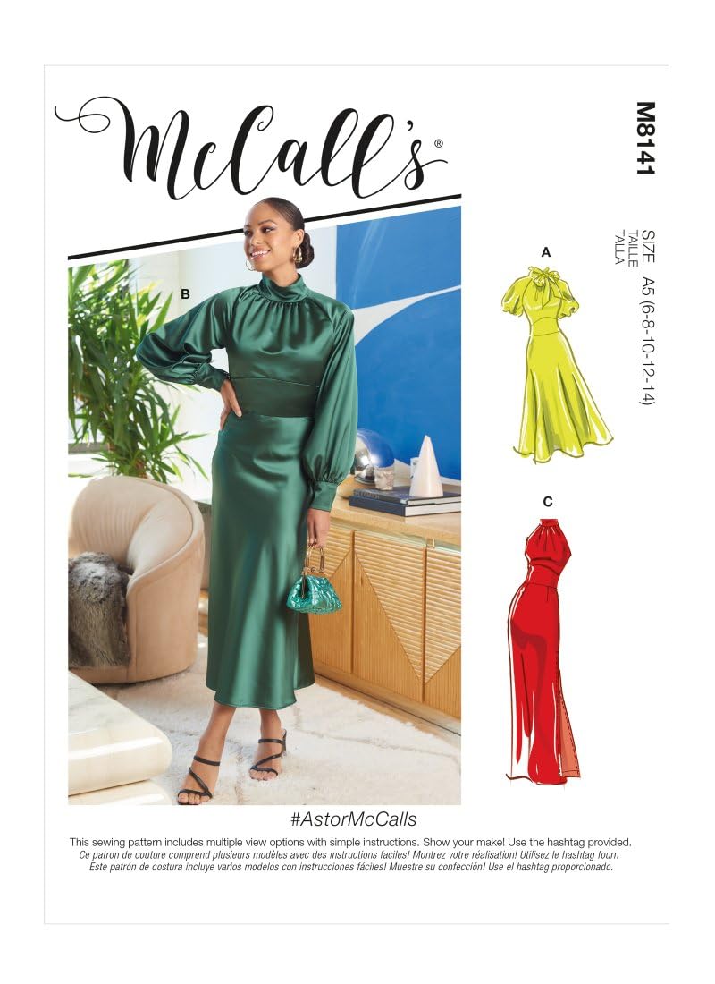 McCall's M8141A5 6-8-10-12-14 Misses Dress