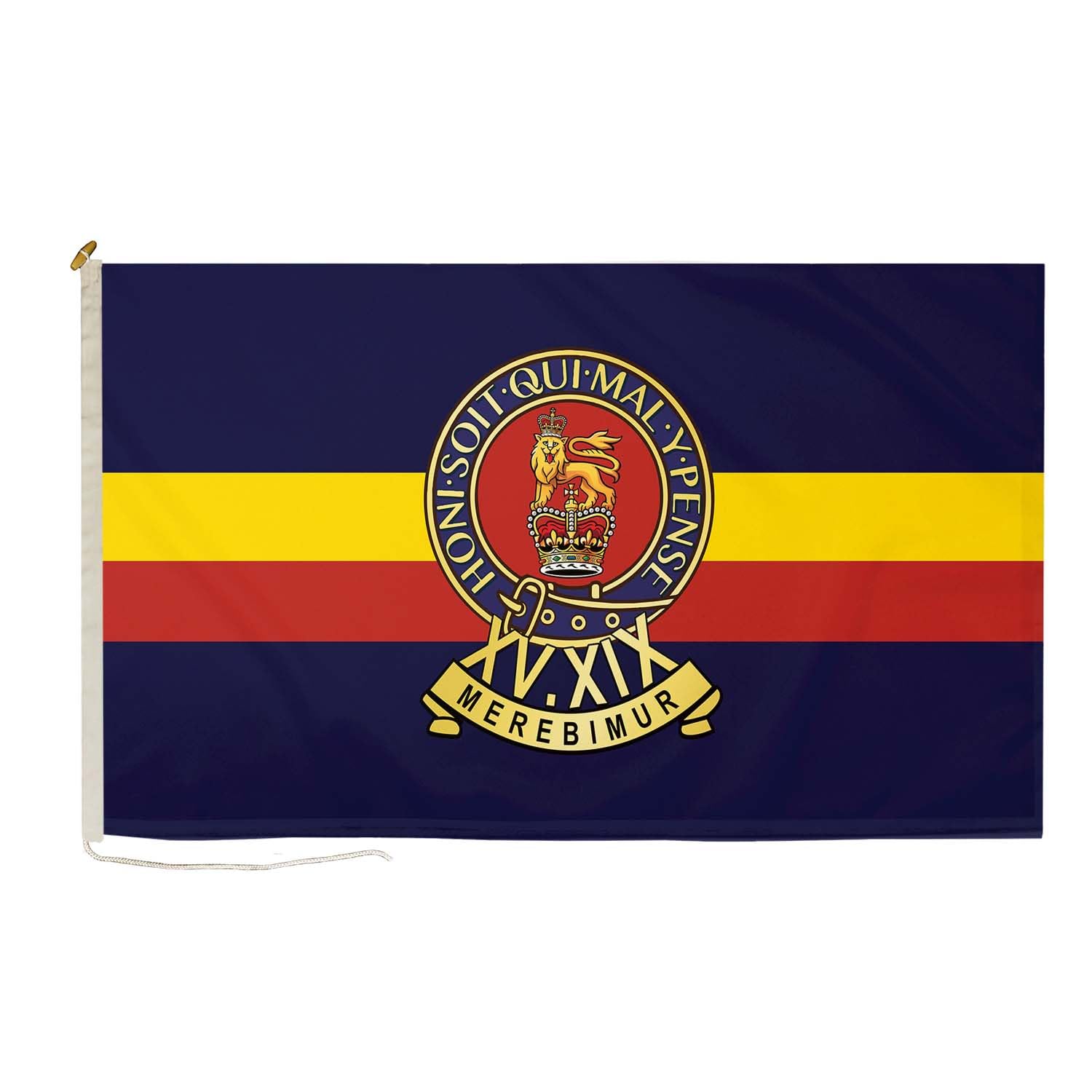DuraFlag 15th 19th Kings Royal Hussars Regimental Flag Premium Quality Knitted Polyester with Rope and Toggle Historic British Army Cavalry Regiment Display Flag 3ft x 2ft