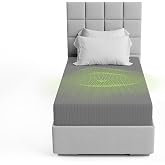 The Grounding Co. Fitted Terra Grounding Sheets Twin XL Size &ndash; Premium Organic Cotton Earthing Sheet with Silver-Infused Threads&ndash; for Sleep, Recovery &amp; Wellness - Gray
