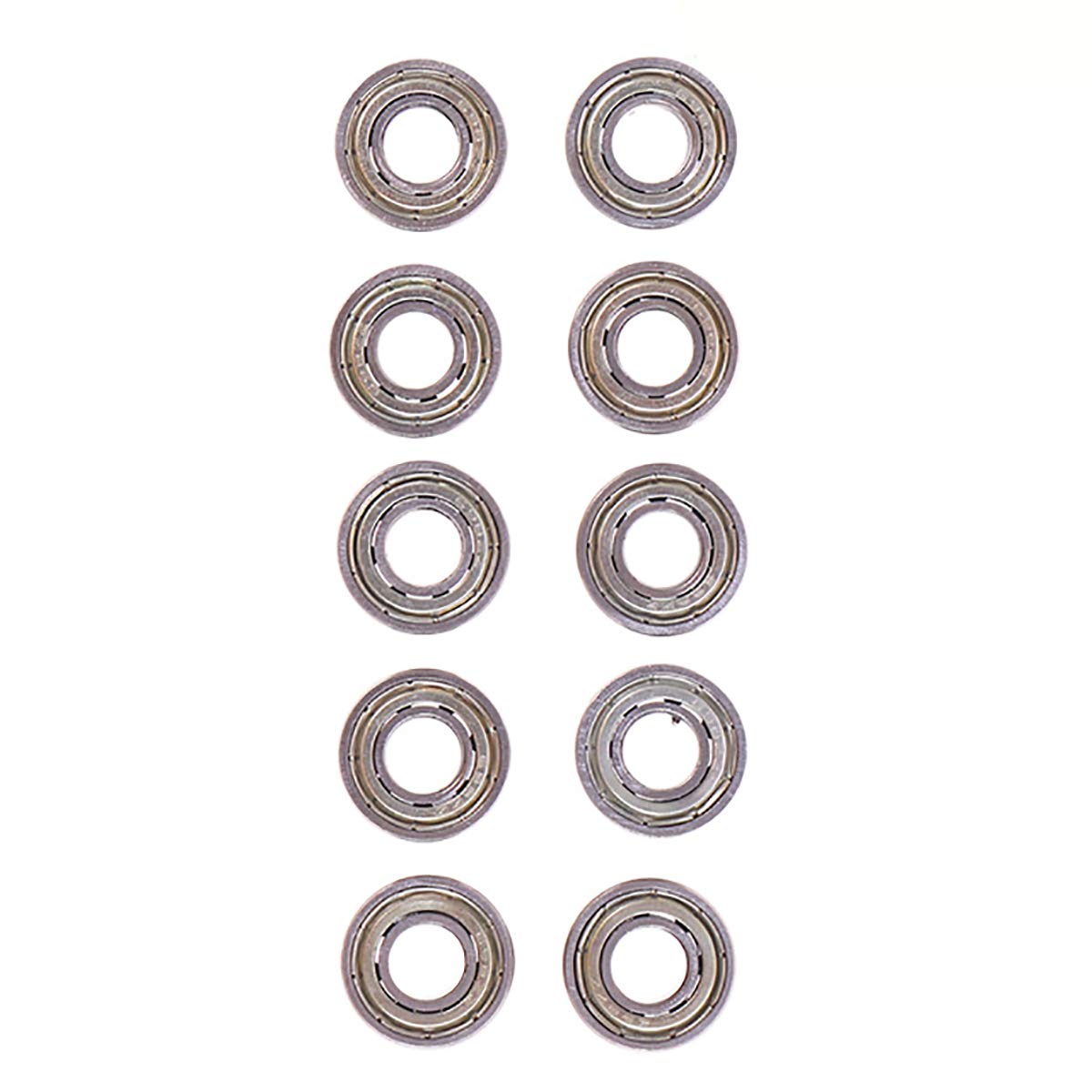 ExcInter 10Pcs ZZ697 7 * 17 * 5mm Deep Groove Ball Bearings Miniature Sealed High-speed Low-noise High-precision Corrosion Resistant Stainless Steel