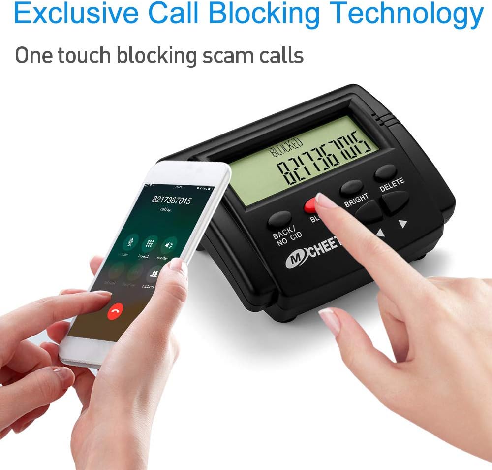 Call Blocker for Landline Phones, MCHEETA V4000 Premium Phones with Call Blocking, One Touch Number Block Device, Block Unwanted Robocalls and Nuisance Calls: Electronics