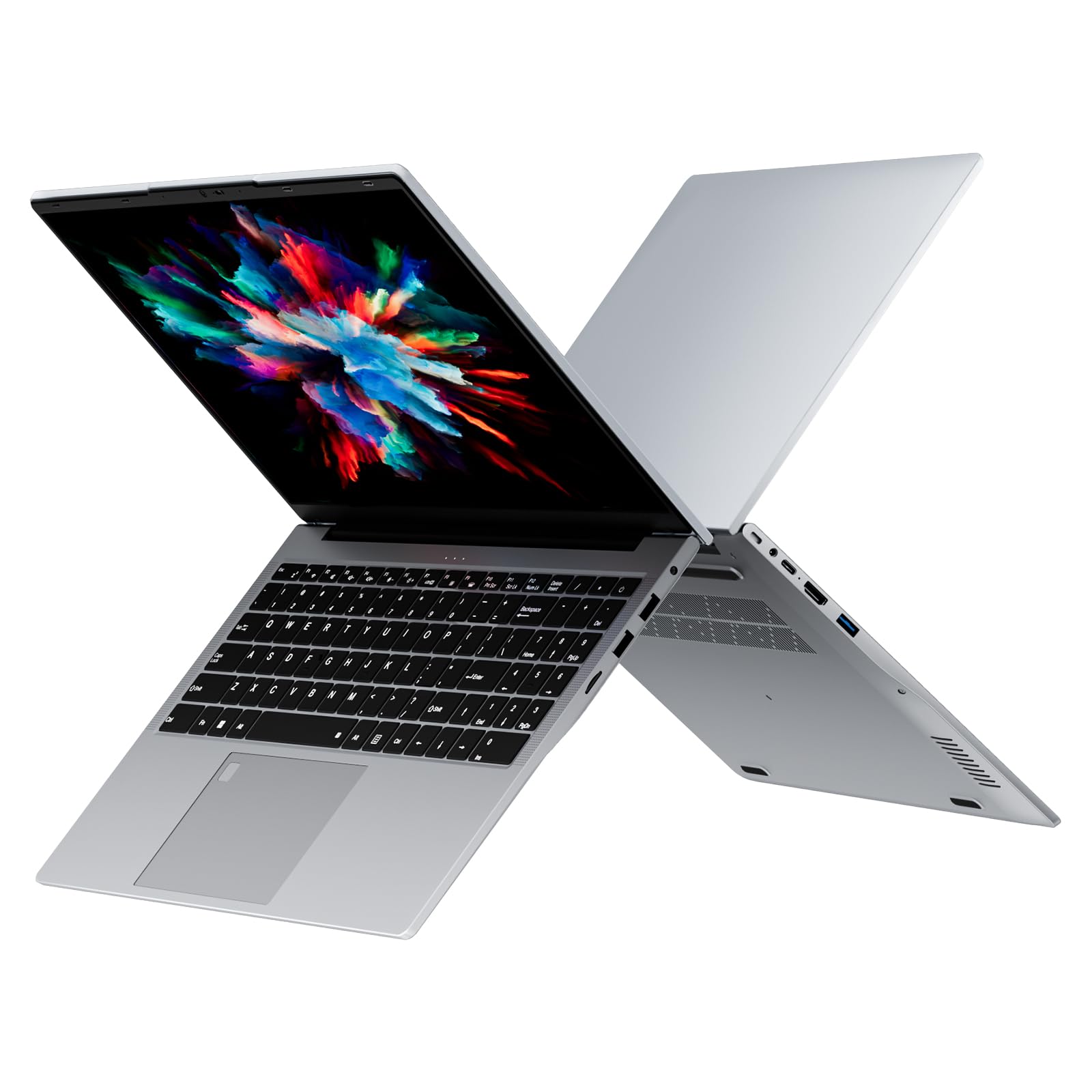 Photo 1 of DIXMAU 15.6“ 32GB RAM+1TB Laptop Computer, Win11 2C4T AMD Radeon 3050E 1.7-3.4GHz Notebook Computer, Fingerprint Reader, 6000mAh Battery PC, WiFi 2.4/5GHz, Bluetooth 4.2, Silver