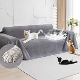 Loiion Cat Scratch Proof Furniture Protector Waterproof Sofa Cover 118"x71" | Pet-Friendly Couch Protector, Anti-Scratch &amp; Anti-Slip Sofa Cover For Cats Dogs Kids, Machine Washable