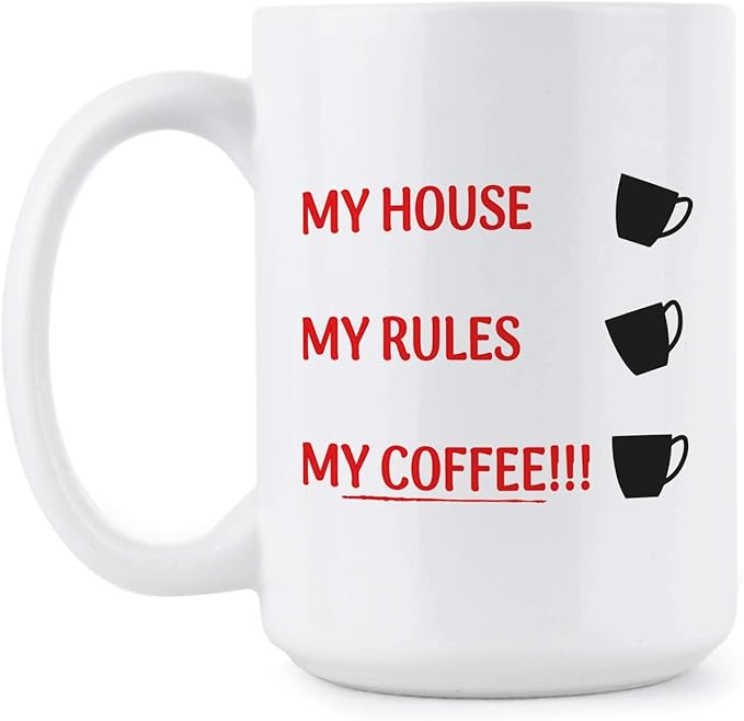 Amazon.com: Knives Out Mug My House My Rules Coffee Mug: Kitchen & Dining