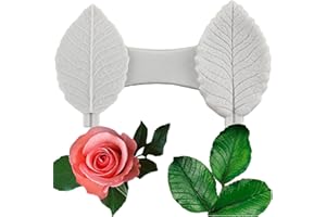 QDMOLDS Gumpaste Leaf Silicone Leaf Veining Fondant Mold Gum Paste Leaves Mold for Sugar Cake Decorating Cupcake Topper Choco