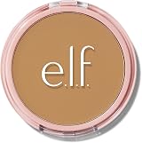 e.l.f. Halo Glow Powder Filter Medium Warm Finishing Powder with Velour Puff