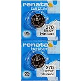 Renata 370 SR920W Batteries - 1.55V Silver Oxide 370 Watch Battery (2 Count)