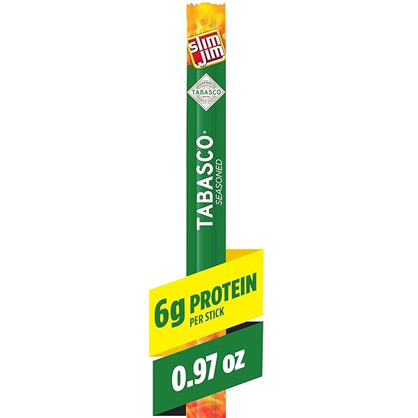SLIM JIM GIANT SIZED TABASCO SNACK STICK, 0.97 OZ MEAT SNACKS