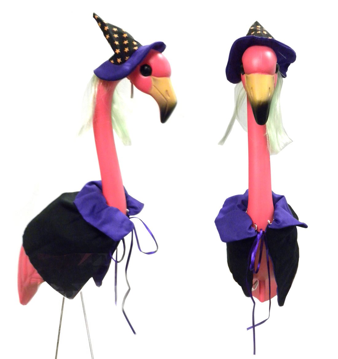 Knight Large Pink Flamingo Lawn Ornament with 4 Seasonal Outfits