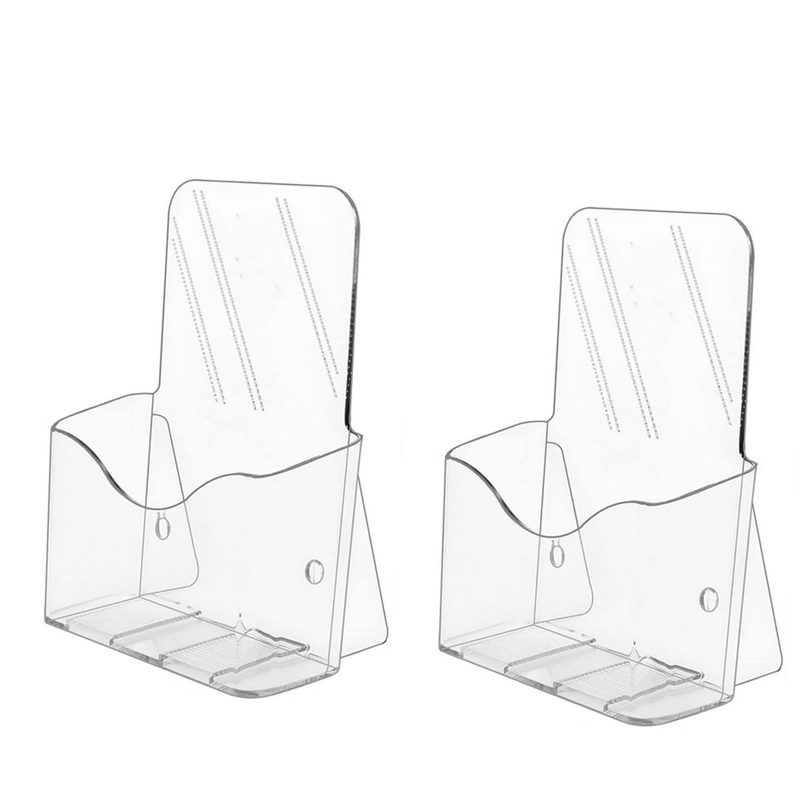 BDHI 2pcs A5 Acrylic Leaflet Holder Table Leaflet Stand Flyer Stand Brochure Holder Booklet Flyer Holder A5 for Counter Office Restaurant Reception(Y271-2)