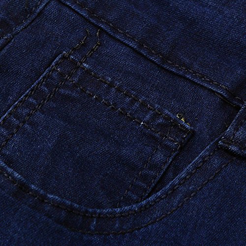Edenun 2019 New Men's Slim Biker Zipper Denim Hole Feet Jeans Skinny Frayed Pants Distressed Rip Trousers Locomotive - Thumbnail 5
