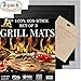Grill Mat Set of 3 - Professional Non-Stick Grill Mats for BBQ Grilling and Baking - Heavy Duty Best for Cooking on Charcoal, Gas, Oven, Smoker, Electric Grills - Reusable and Easy to Clean