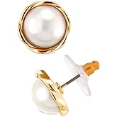 Anne Klein Small Twisted Stud Earrings