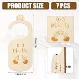 LUTER 7pcs Baby Closet Dividers, Wooden Nursery Organizer 0-24 Months view 2