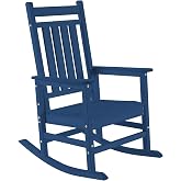 GARDENSTAROversized Outdoor Rocking Chair， HDPE All-Weather Resistant Patio Rocking Chairs for Balcony Garden Porch Ourdoor U
