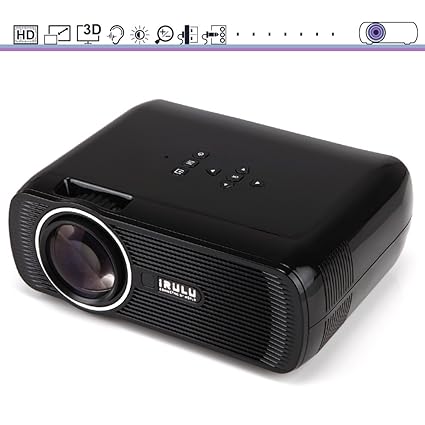 iRULU Portátil Multimedia 1000 lúmenes Mini LED Proyector con VGA ...