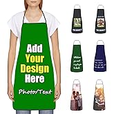 Asudfjgh Personalized Apron, Design Your Own Cooking Kitchen Apron, Upload Your Favorite Pictures Logo, Add any Name or Text