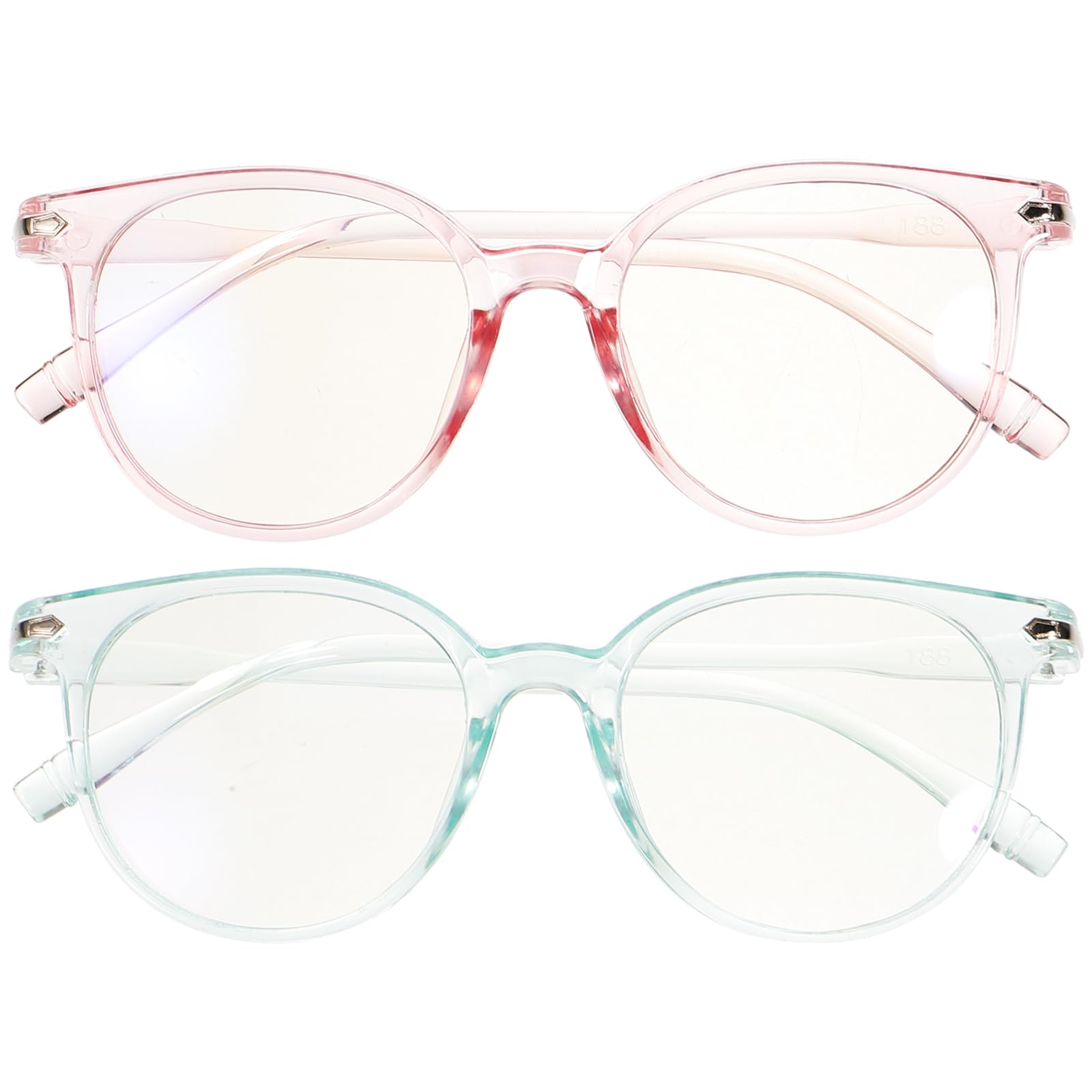 Healifty Anti-Blue Light Glasses Protective Eyewear Pc Frame Lightweight Flat-Light Eyeglasses for Eye Strain Relief Comfortable Fit