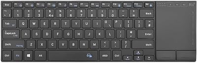 Rii K22S Wireless Keyboard with Trackpad BT 5.0 2.4G USB Receiver Metal Frame