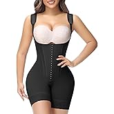 SHAPSHE Fajas Colombianas Moldeadoras De Cintura Y Abdomen Faja Body Shaper Stage 2 Faja Compression Garment Stomach Shapewear Tummy Fupa Control for Women Black XS