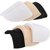 3 Pairs Shoulder Pads for Women Men,0.6 Inch Thick No Sew Self-Adhesive Foam Padding,Breathable Set-in Sponge Shoulder Pads for Blazer Suit T-Shirt,Non-Slip Sewing Supplies(White Black Skin Color)