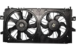 TRQ Radiator Dual Cooling Fan Assembly Compatible with 2008-2009 Buick LaCrosse 2006-2013 Chevrolet Impala 2014-2016 Impala Limited 2006-2007 Monte Carlo 2005-2008 Pontiac Grand Prix GM3115188