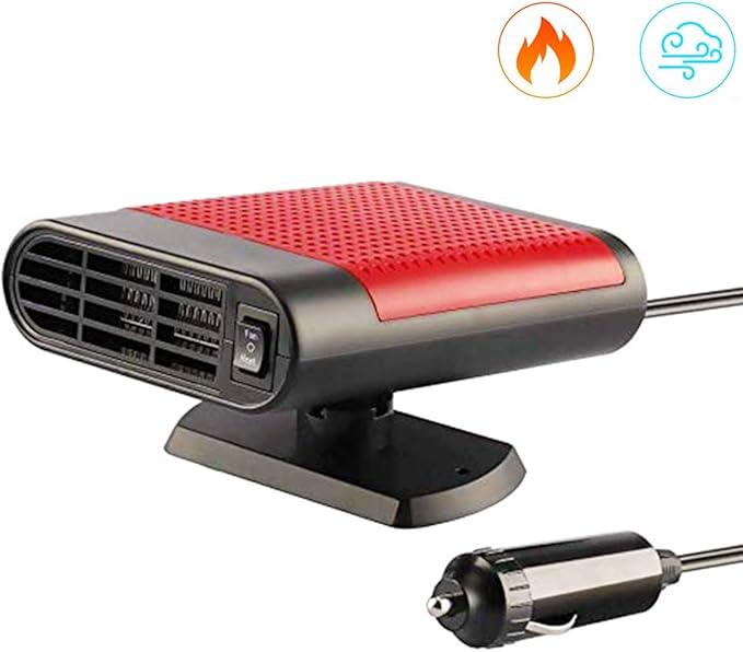 Riscaldatore Per Auto 12V, 600W-800W Riscaldatore Per Auto 3 Fori Sbrinatore Per