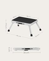 SONGMICS GSL01WT Step Ladder Folding Stool Steel 150 kg 210 cm Non Slip view 5