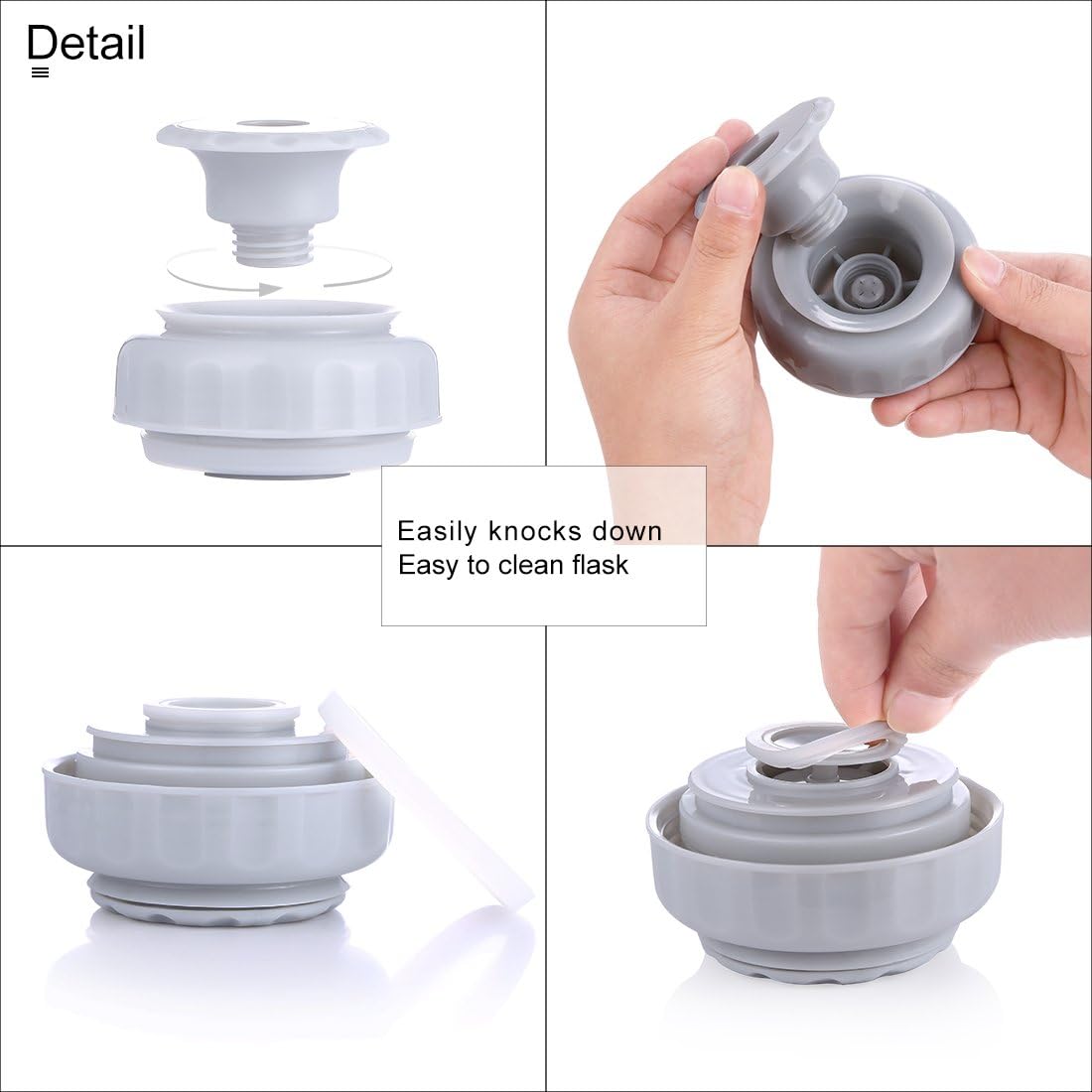 oneisall 68 Ounce Double Wall Vacuum Insulated Bottle, Stainless Steel Sports Water Bottle with Drinking Mug for Hiking, Camping and Sport