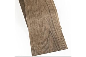 SAMLEE Natural Black Walnut Thin Wood Veneer - 12" Width - Furniture Floor Speaker Renovation Skin Panel - Decorative Veneer for Guitar and Audio Outer - 12" x 98"