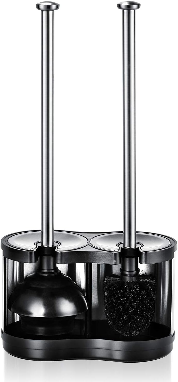 ToiletTree Products Modern and Sleek Deluxe Freestanding Toilet Brush and Plunger Combo: Home & Kitchen