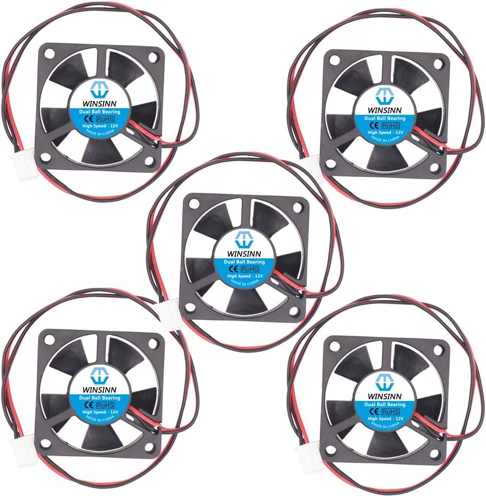 WINSINN 35mm Fan 12V Dual Ball Bearing Brushless 3510 35x10mm - High Speed (Pack of 5Pcs)