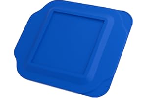 MRX SOLUTIONS Replacement Lid fits Pyrex 2-Quart 8" x 8" Glass Baking Dish #222, Compatible with Lid #222-PC, Food Storage Container Cover with Flush Tab Handles (Blue)