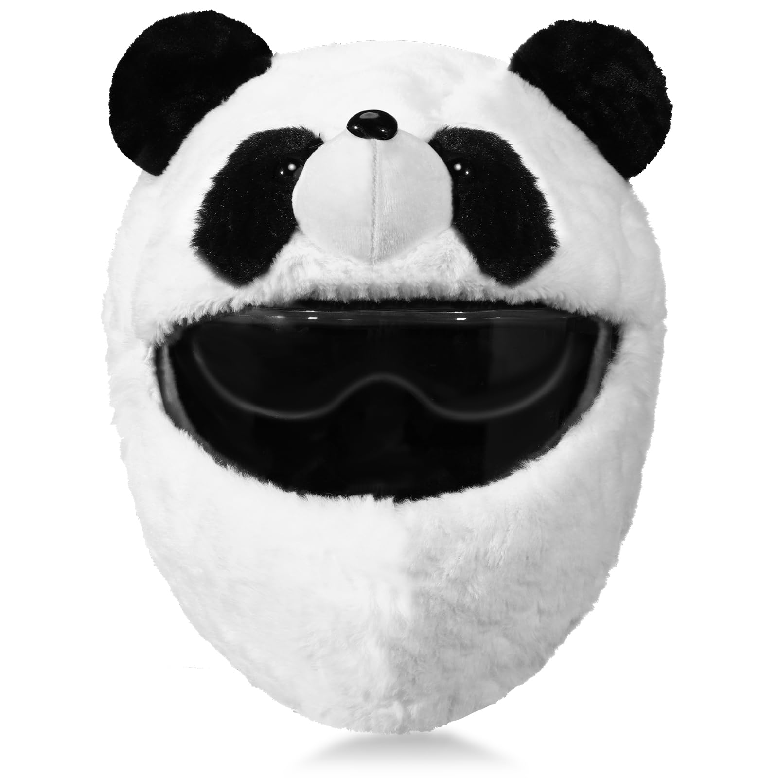 Photo 1 of Chuarry Motorcycle Helmet Cover Cute Animal Cover Funny Decoration Dust Cap for Rides GIF (Helmet Not Included)(1 Pcs,Panda)
