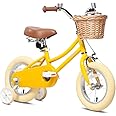 Petimini Girls Bike with Basket for 2-12 Years Old Kids, 12 14 16 18 20 Inch Bicycle with Bell Training Wheels, Multiple Colors
