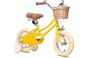 Petimini Girls Bike with Basket for 2-12 Years Old Kids, 12 14 16 18 20 Inch Bicycle with Bell Training Wheels, Multiple Colors