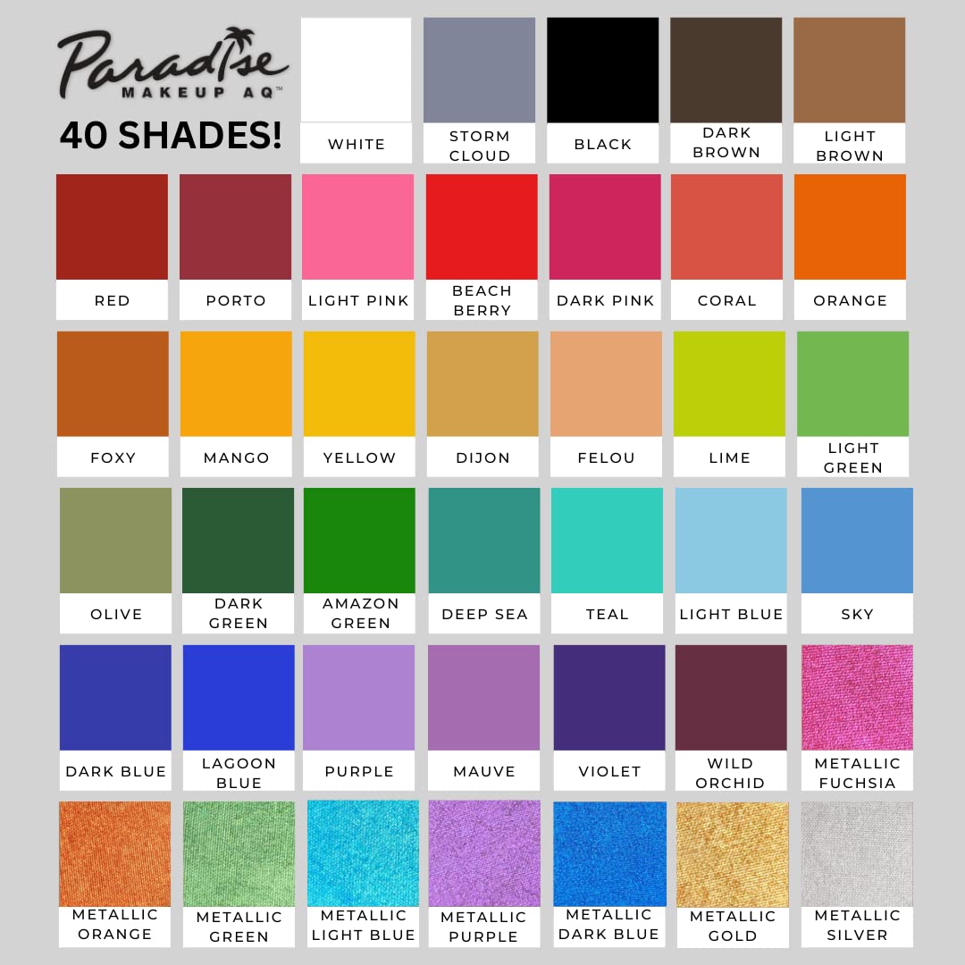 Mehron Makeup Paradise Makeup AQ Pro Size | Stage & Screen Performance, Face & Body Painting, Beauty, Cosplay, and Halloween | Water Activated Face Paint, Body Paint 1.4 oz (40 g) - Black