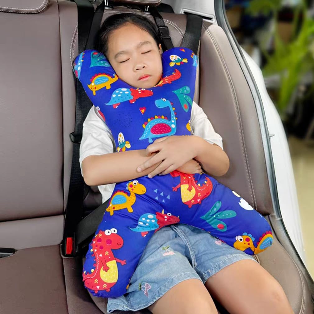 Photo 1 of Car Travel Pillow for Kids Adults X-Shaped Car Sleeping Head Support Soft Neck Pillow Head and Body Support Travel Pillow Cushion for Car Seat Pillow Car Aircraft Travel Pillow Headrest for Road Trips