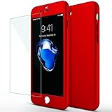 iPhone 7/iPhone 8 Case,KCOYO Hard PC Slim Shockproof Anti Slip & Anti Fingerprint Cover Front & Back Protector New Design 360 Degree Full Protection Shield for iPhone 7/iPhone 8 (red)
