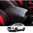 Kakash Custom Interior Accessories for Mitsubishi Eclipse Cross 2018 2019 2020 2022 2023 2024 Leather Center Console Cover Armrest Pad,Waterproof Anti-Scratch Protector Your Armrest(Carbon Fiber)
