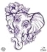 Elephant Henna Purple - 5
