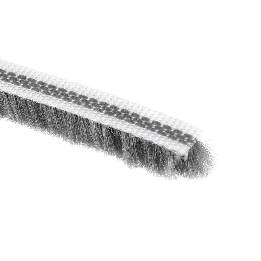 sourcing map Brush Weather Stripping, 5M/16.4Ft Card-Slot Seal Strip Pile Weatherstrip Door Sweep Brush for Door Window, 7x8mm/WxH